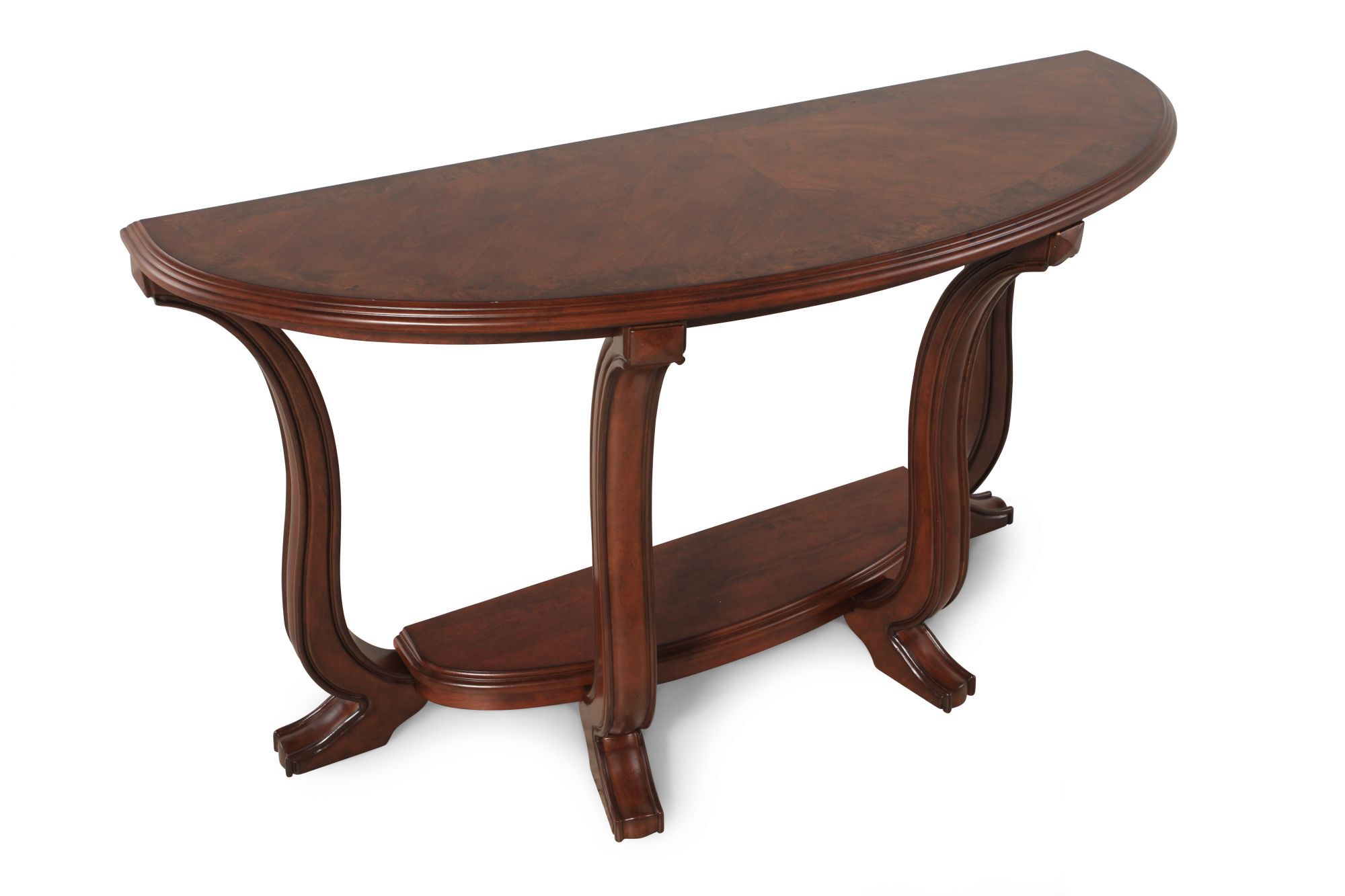Curved Legs Traditional Console Table in Medium Cherry | Mathis